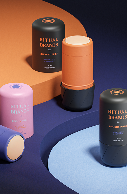 Portfolio: Reusable Deodorant + Refill Cartridge - Paper Tube Co.