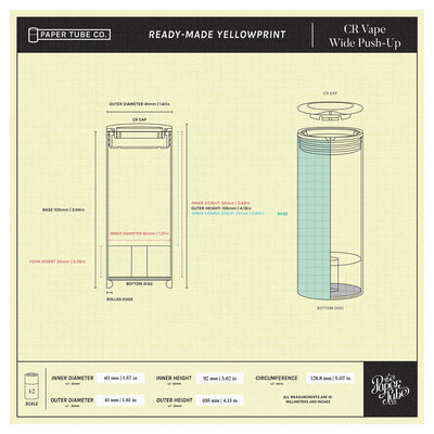 Child-Resistant Vape Wide Push-Up Tube (1PC) - Kraft