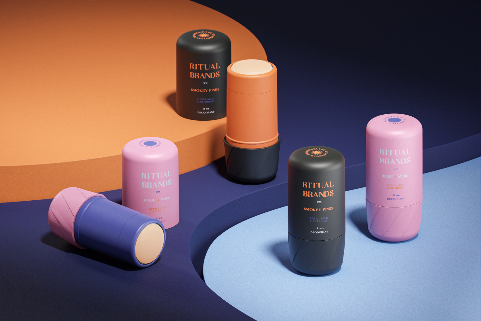 Portfolio: Reusable Deodorant + Refill Cartridge - Paper Tube Co.