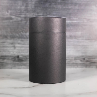 LIMITED EDITION - 6.5" H x 4" D Paper Tube - Black with Foil Liner & Gold Metal Plug